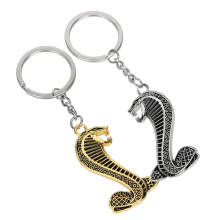 Metal keychain Cobra
